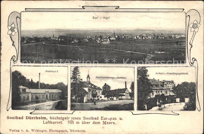 Bad Duerrheim Badehaus Beamtenwohnung Siedhaus Kurhaus Verwaltungsgebaeude