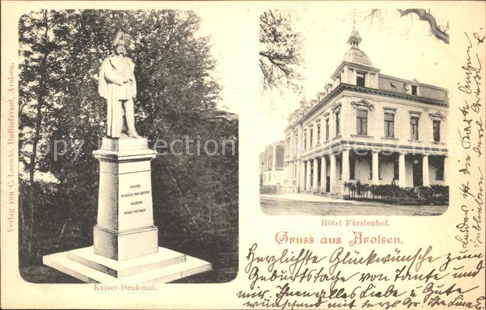 Arolsen Bad Hotel Fuerstenhof Kaiser-Denkmal
