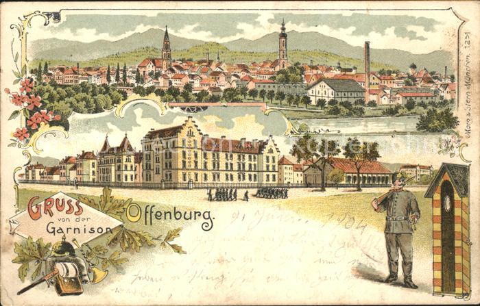 Offenburg Garnison Litho