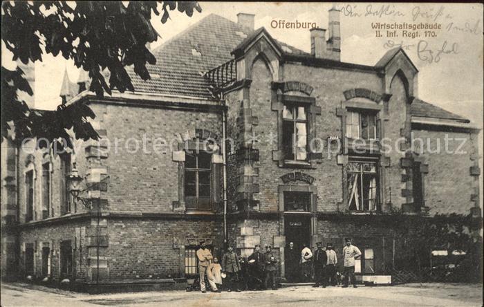 Offenburg Wirtschaftsgebaeude II. Inf. Regt. 170. Soldaten