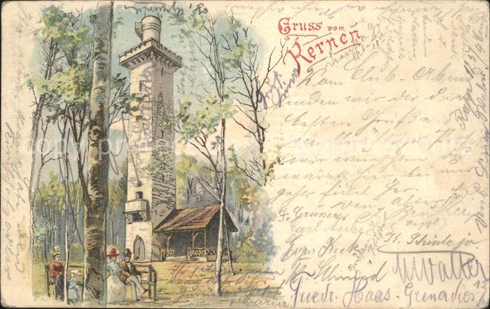 Kernen Remstal Kernenturm Litho