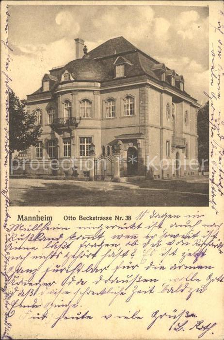 Mannheim Otto Beckstrasse Nr. 38