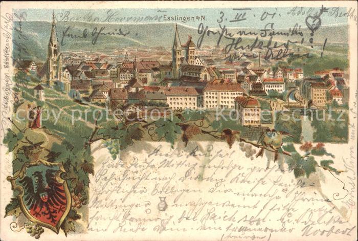Esslingen Neckar Wappen Litho