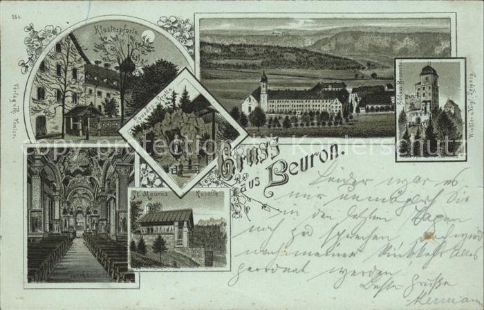 Beuron Donautal Klosterpforte Kirche Lourdes-Grotte St. Maurus Kapelle