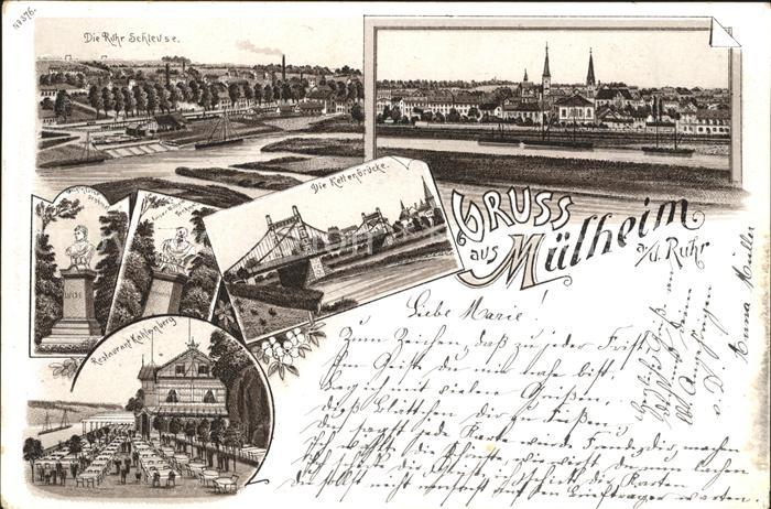 Muelheim Ruhr Ruhr Schleuse Kettenbruecke Restaurant Kahlenberg