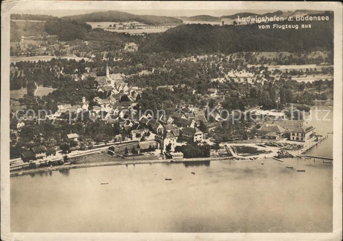 Ludwigshafen Bodensee Fliegeraufnahme Bahnpost