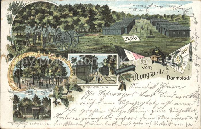 Darmstadt uebungsplatz Parole-Huette Lager-Strasse Litho