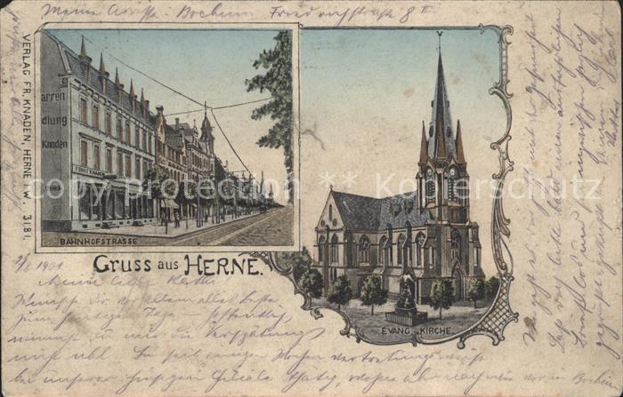 Herne Westfalen Bahnhofstrasse Evangelische Kirche