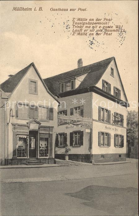 Muellheim Baden Gasthaus zur Post Spruch