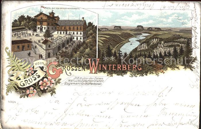 Bad Schandau Berghotel-Restaurant Grosser Winterberg Litho