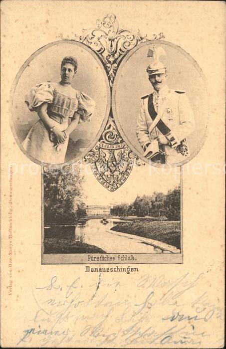 Donaueschingen Fuerstliches Schloss Bahnpost Konstanz-Offenburg