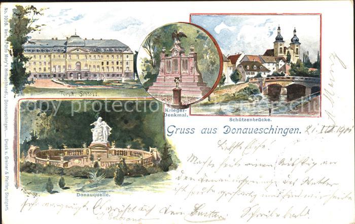 Donaueschingen Donauquelle Schloss Kriegerdenkmal