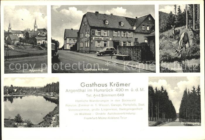 Argenthal Gasthaus Kraemer Rotwild Waldsee