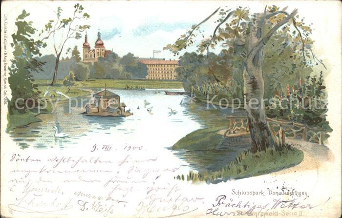 Donaueschingen Schlosspark Litho