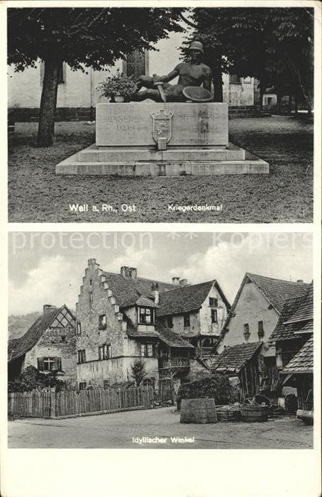Weil am Rhein Kriegerdenkmal Idyllischer Winkel