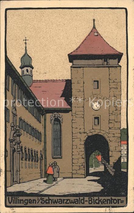 Villingen-Schwenningen Bickentor Kuenstler-Steinzeichnung