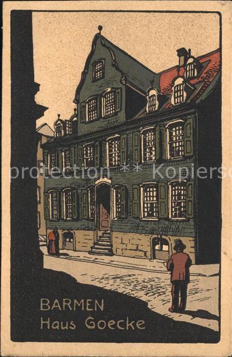 Barmen Wuppertal Haus Goecke Elka-Kalender