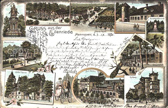 Eilenriede Hotel Bischofshol Waldgaststaette Steuerndieb Kurhaus Lister-Turm Lit