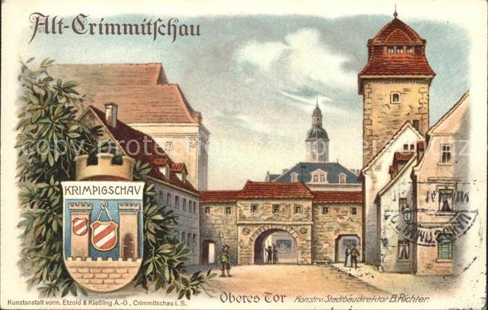 Crimmitschau Oberes Tor Stadtrechtsfeier Litho