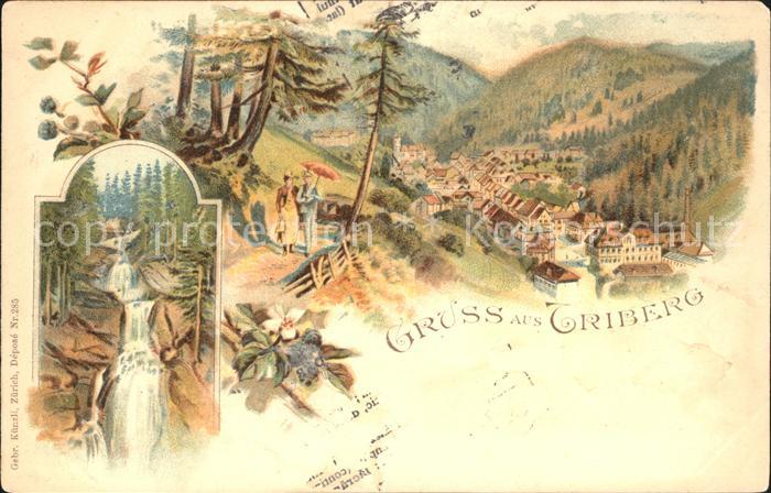 Triberg Schwarzwald Wasserfall Litho