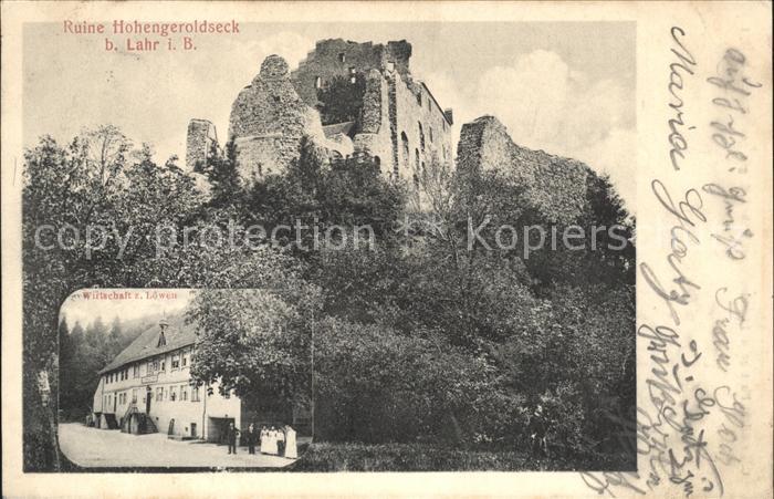 Lahr Schwarzwald Ruine Hohengeroldseck Wirtschaft zum Loewen