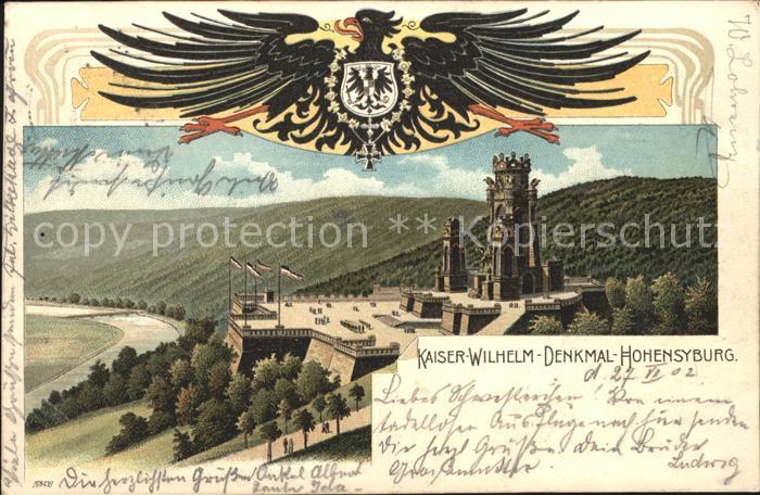 Hohensyburg Kaiser-Wilhelm-Denkmal Litho