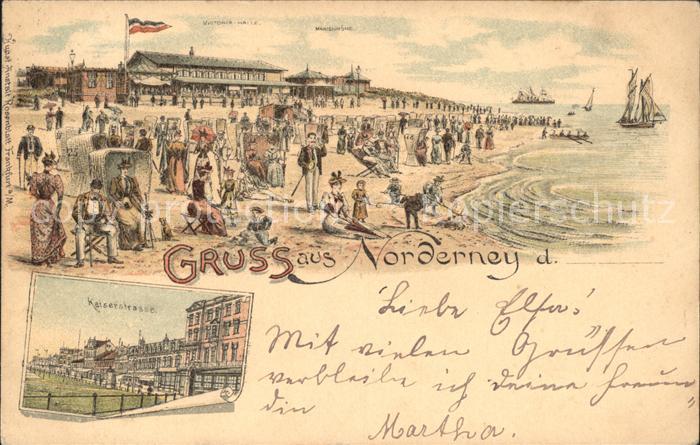 Norderney Nordseebad Strand Kaiserstrasse
