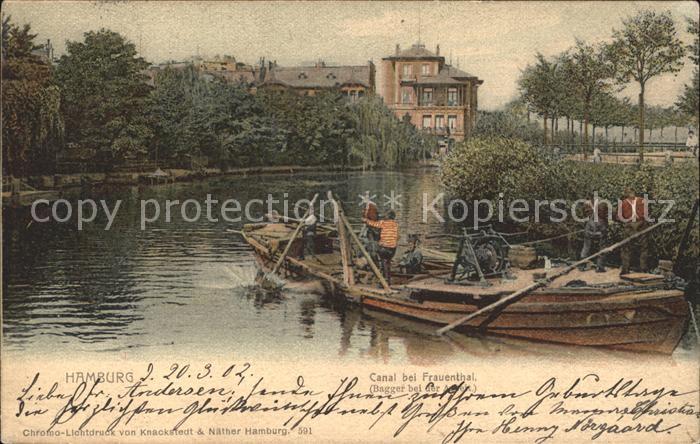 Hamburg Canal bei Frauenthal Boot