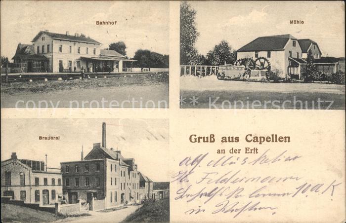 Kapellen Erft Muehle Bahnhof Brauerei