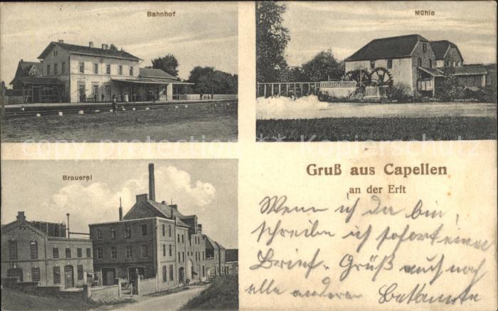 Aachen Capellen an der Erft Muehle Bahnhof Brauerei