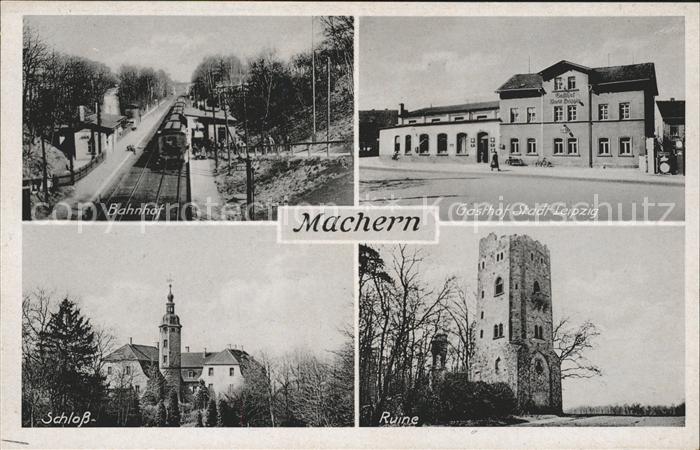 Machern Gasthaus Stadt Leipzig Bahnhof Schloss Ruine