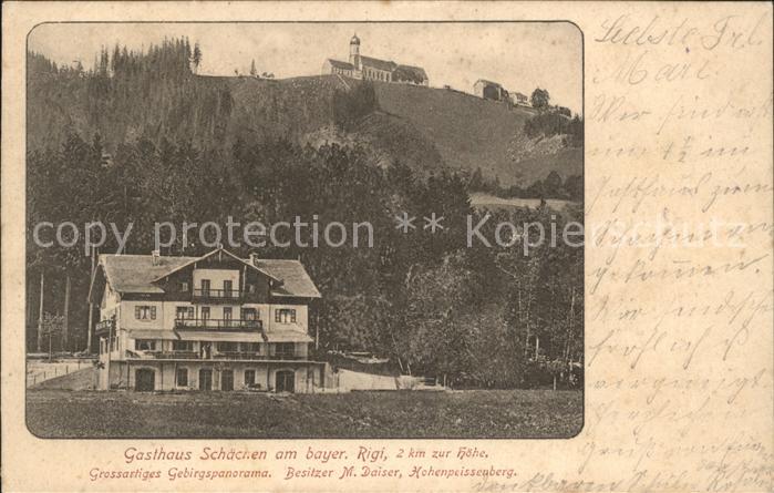 Hohenpeissenberg Gasthaus Schaechen am bayrischen Rigi