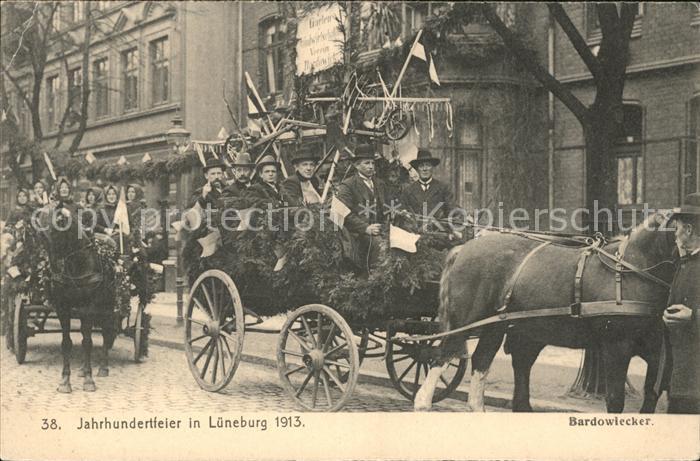 Lueneburg 38. Jahrhundertfeier Bardowiecker Pferdekutsche