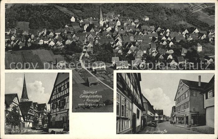 Geradstetten Kirchenpartie Hauptstrasse