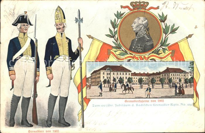 Karlsruhe Grenadierkaserne von 1803 Soldaten Uniform