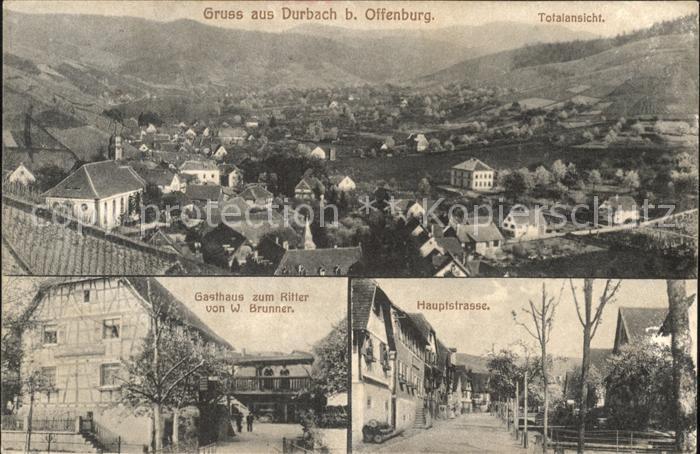 Durbach Gasthaus zum Ritter W. Brunner Hauptstrasse