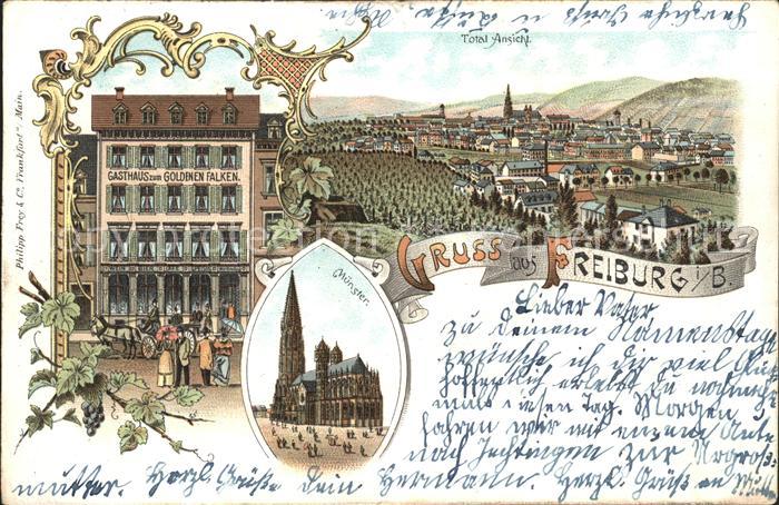 Freiburg Breisgau Gasthaus zum Goldenen Falken Muenster