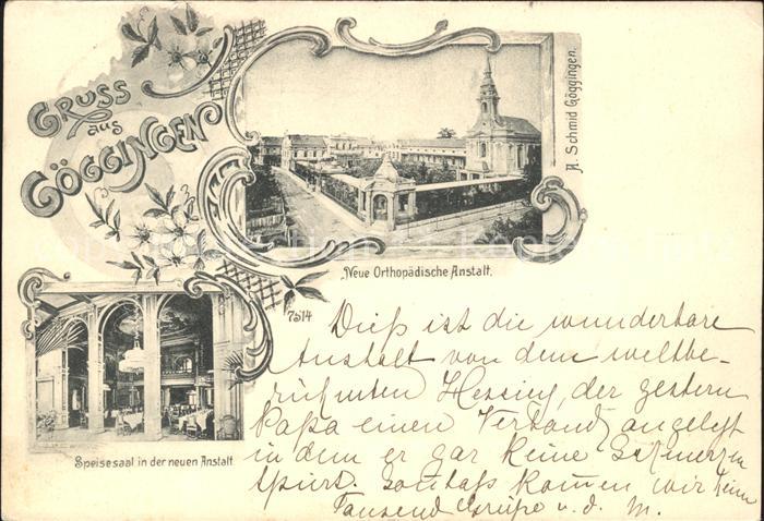 Goeggingen Wuerttemberg Neue orthopaedische Anstalt Speisesaal