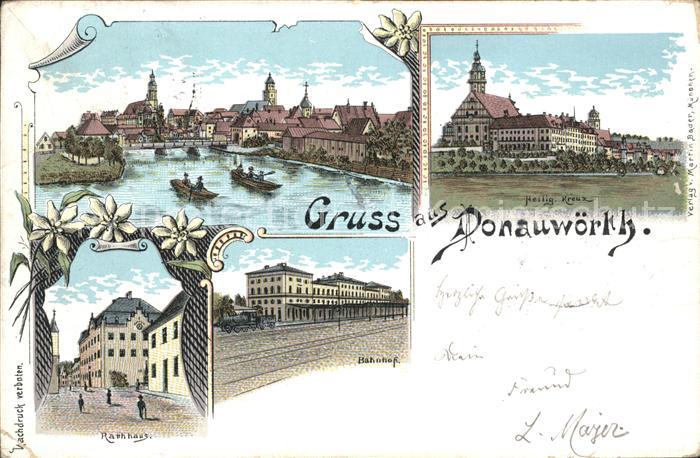 Donauwoerth Bahnhof Rathaus Heilig-Kreuz