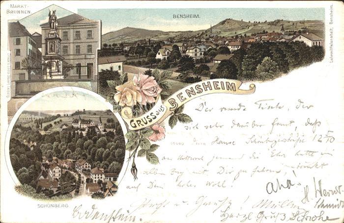 Bensheim Bergstrasse Schoenberg Marktbrunnen