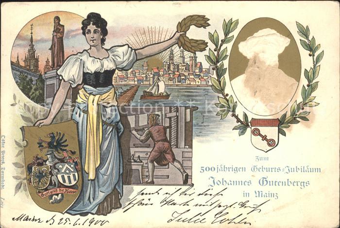 Mainz Rhein 500 Jahre Johannes Gutenberg