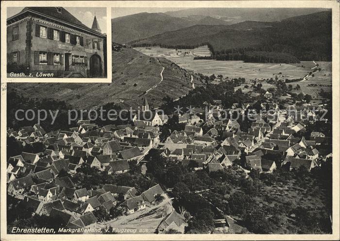 Ehrenstetten Fliegeraufnahme Gasthaus zum Loewen