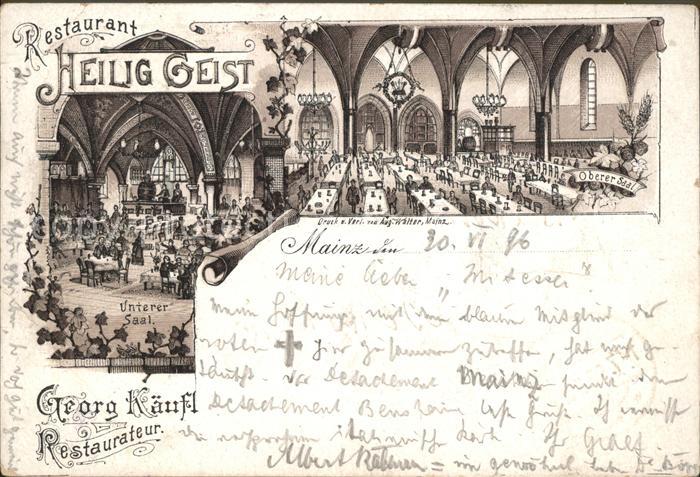 Mainz Rhein Restaurant Heilig Geist