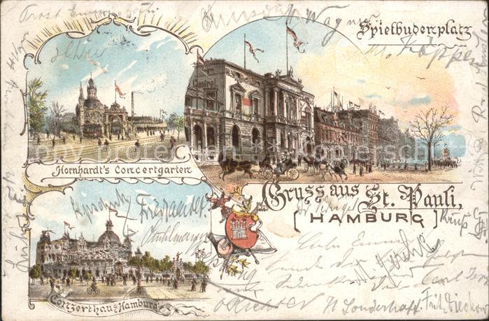 Hamburg St. Pauli Hornhardts Concertgarten Spielbudenplatz