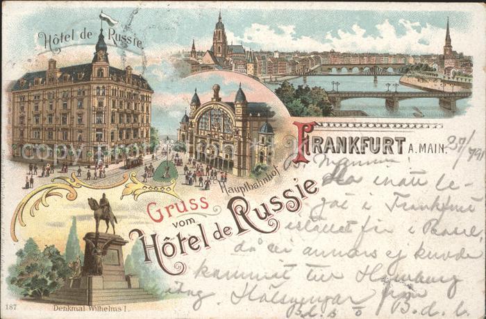 Frankfurt Main Hotel de Russie Hauptbahnhof Mainpartie