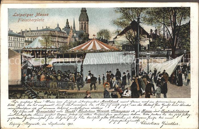 Leipzig Messe Fleischerplatz Aufklappkarte
