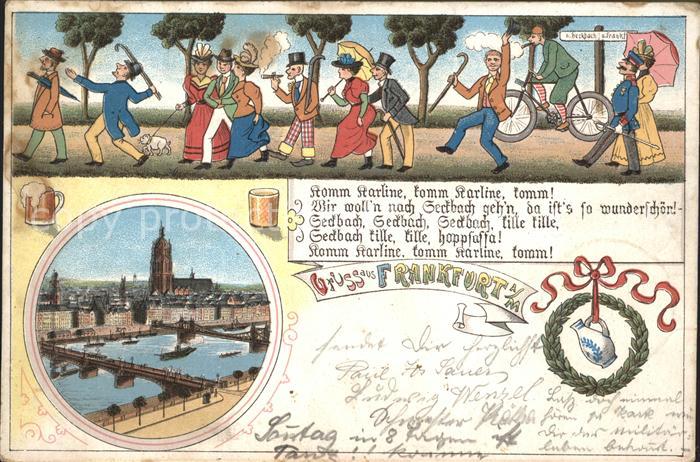 Frankfurt Main Mainpartie Bruecke Muenster