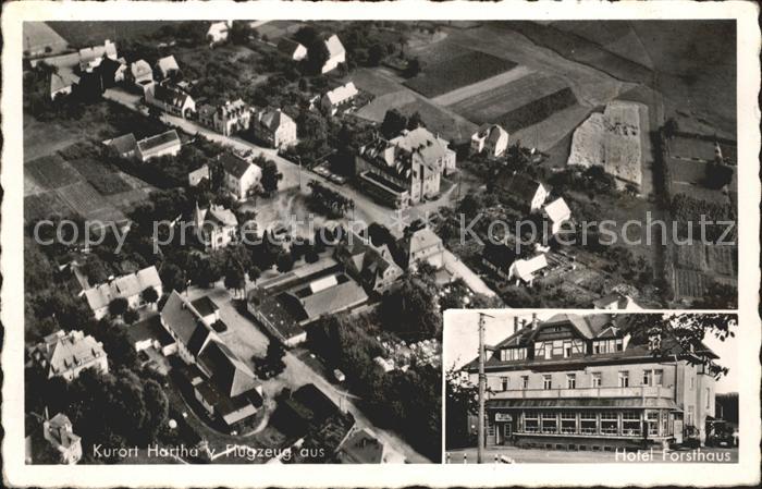 Hartha Tharandt Kurort Fliegeraufnahme Hotel Forsthaus