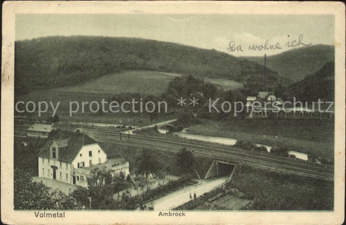 Ambrock Hagen im Volmetal Eisenbahn Gasthof zum Ambrock Bahnpost