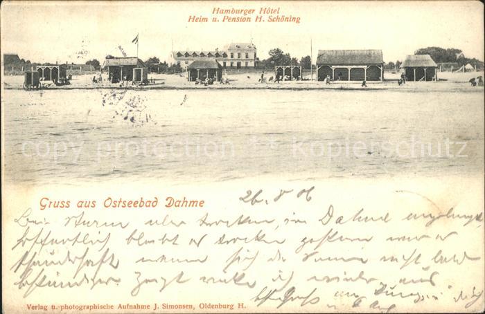 Dahme Ostseebad Hamburger Hotel Heim und Pension Schoening Strand